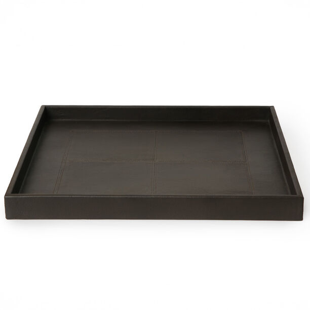 هومز صينية مغربية جلد 50*50*4سم، بني image number 0