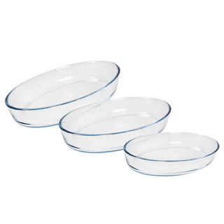 Alberto Glass Oven Tray Set 3 Pieces 