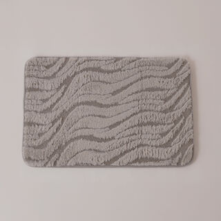 كوتاج دعاسة حمام من الفرو الصناعي، رمادي 60*40*1 سم