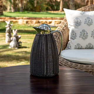 Dallety Stainless Steel Vf Rattan With Design Of Bamboo Brown 1L