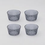 دلتي زبدية زجاج، رمادي، 4 قطع image number 0