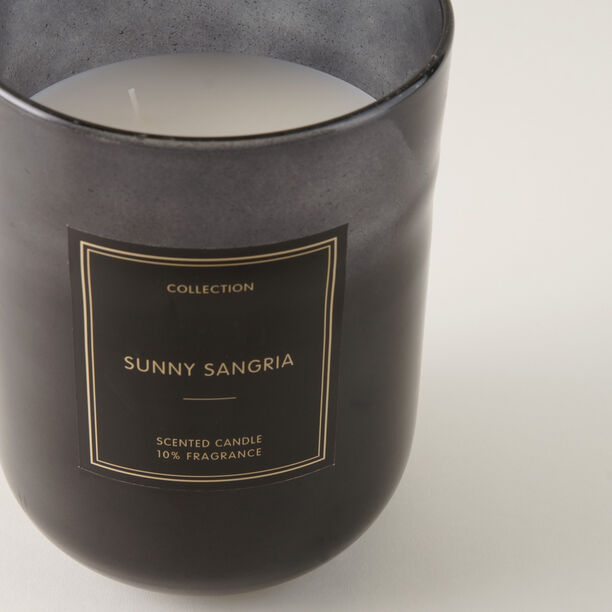 Homez glass jar scented candle sunny sangria, black 15*20cm image number 3