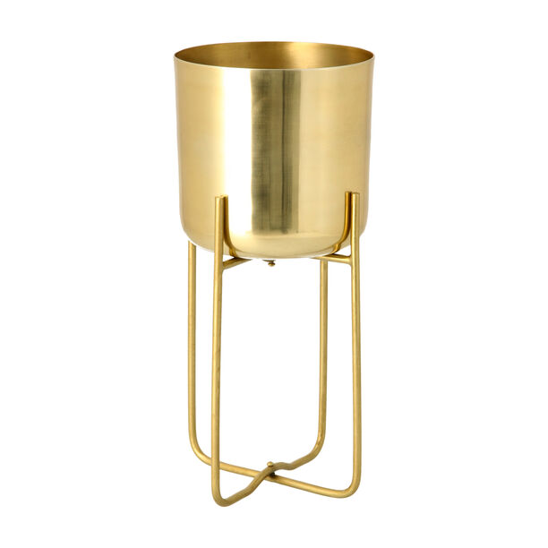Aluminum Planter With Leg Gold image number 0