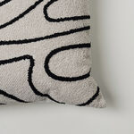 Boutique Blanche chambrey hand embroidery cushion 45*45cm, beige image number 1