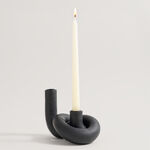 Homez black memphis ceramic candle holder 21*11.3*12.5cm image number 0