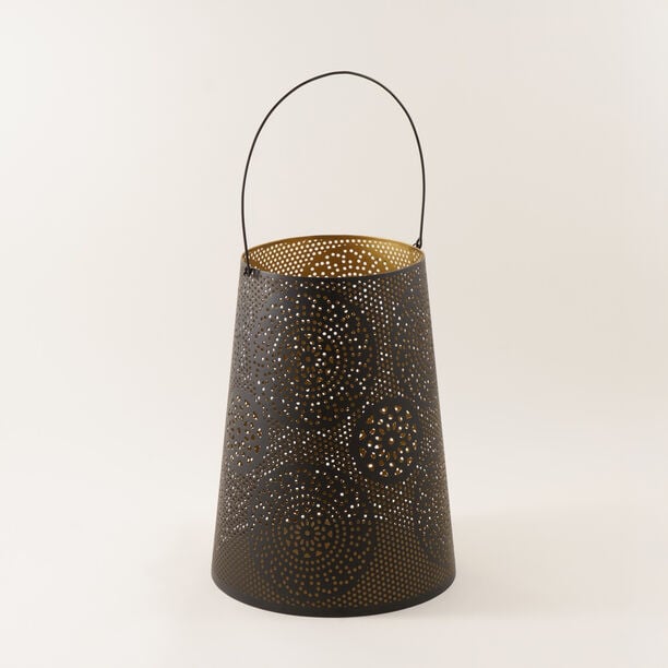 Homez Zahra Collection Lantern, Black & Gold, 30.5*30.5*40.5 Cm image number 0