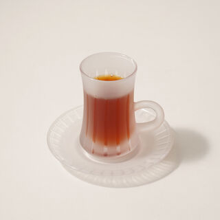 Dallaty glass 12pcs tea cup set, white
