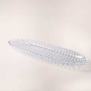 La Mesa oval glass plate large 50.5*16*3.3 cm