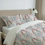 Cottage 6pcs floral damask comforter set king size 220*240cm image number 0