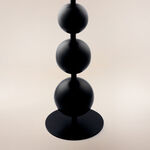 هومز ديكور رمضان معدني بتصميم هلال، أسود 17.5*17*46سم image number 1