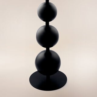 هومز ديكور رمضان معدني بتصميم هلال، أسود 17.5*17*46سم