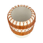 Planter White With Ratan Design Dia image number 2