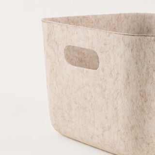 هومز صندوق تخزين، أبيض مكسور 25*25*18 سم