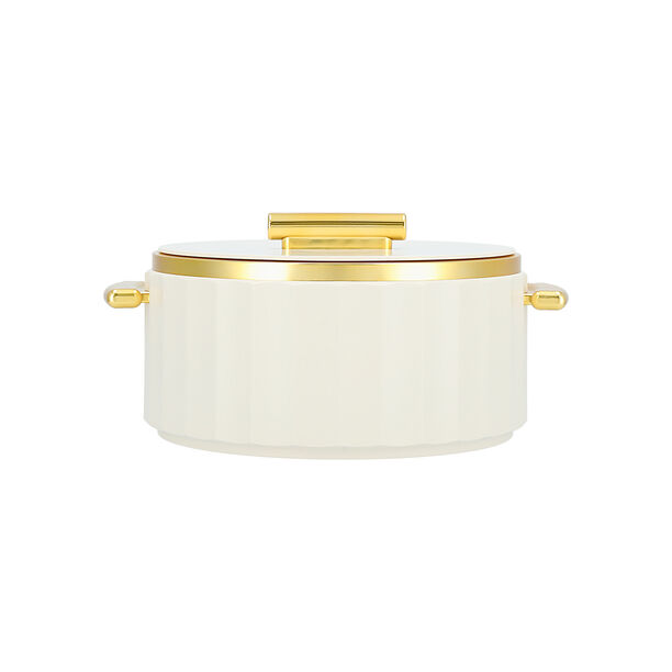La Mesa Food Warmer 4L Matt White Body + Matt Gold image number 0