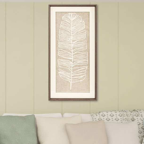 Homez linen art painting in a glass frame 40*80*3.8 cm image number 0