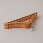 Homez 5Pcs Wood Coat Hangers, Beige 53*46*33 Cm image number 0