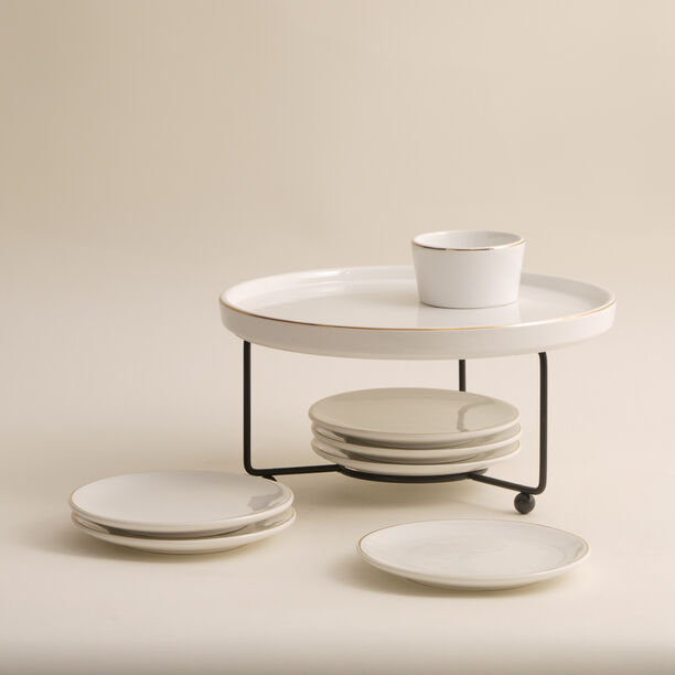 La mesa serving tray set with stand 8pcs image number 0