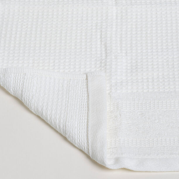 Ambra waffle jacquard/cotton face towel, whtie, 30*50 cm image number 1