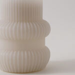 Homez Candle Vase Shape 8.5*11Cm Soy Wax, Beige image number 3