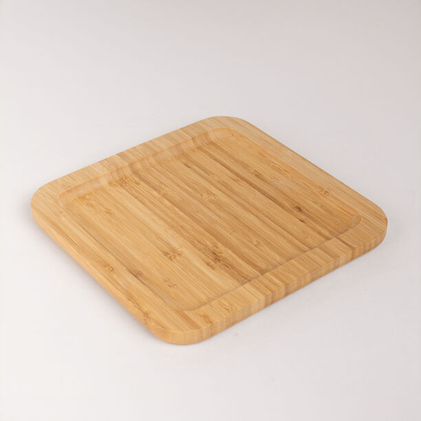 Bamboo Plate Set 4 Pieces With Base Tray image number 4