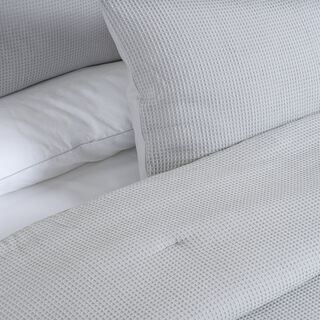 3 Piece Cotton Waffle King Size Comforter Set