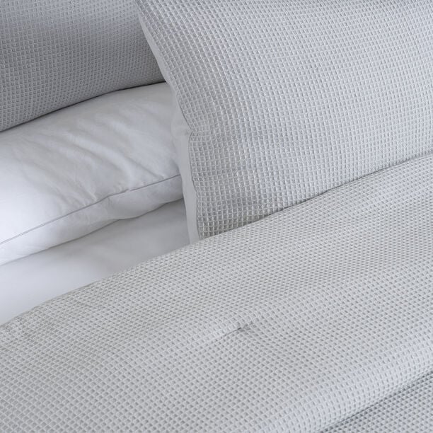 3 Piece Cotton Waffle King Size Comforter Set image number 2
