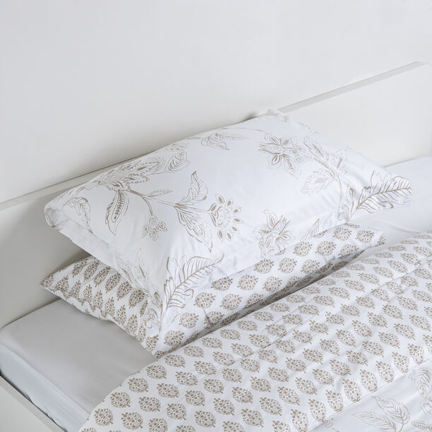 Cottage comfy floral 6pc comforter queen beige 200*240cm image number 5