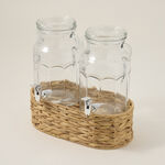 Alberto glass juice jar set with basket 2pcs/3100 ml image number 1