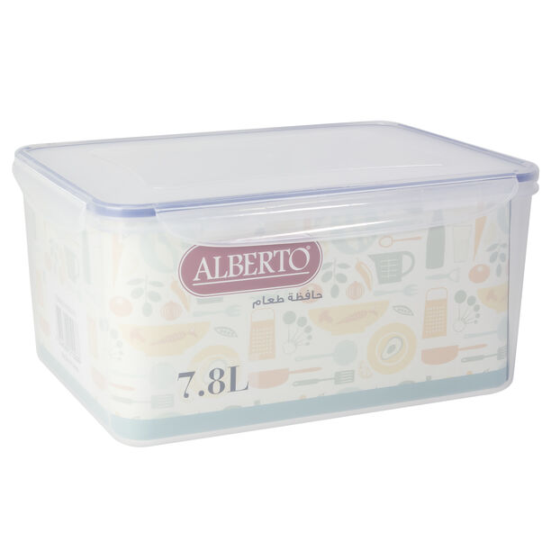 Alberto Plastic Food Saver Rect Shape V:7.8L Blue Lid image number 1