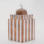 Homez Noorain Collection Decoration Item, White & Brown, 16*16*35 Cm image number 2