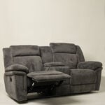 2 Seater dark gray recliner image number 3