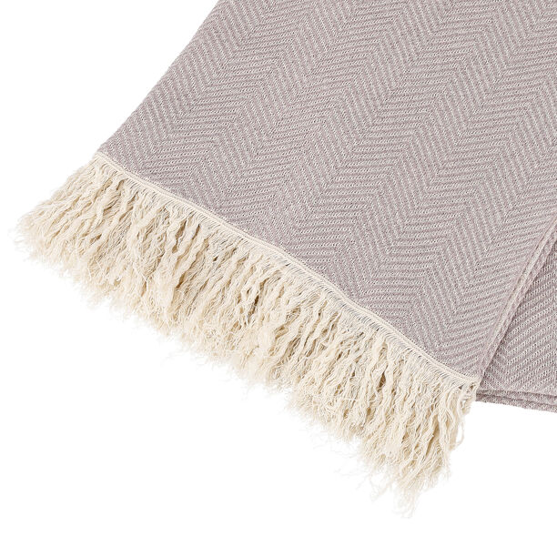 Cotton Knitted Throw Lilac image number 3
