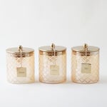 ألبرتو طقم برطمانات زجاج 3 قطع 12*12*14سم، فضي image number 0