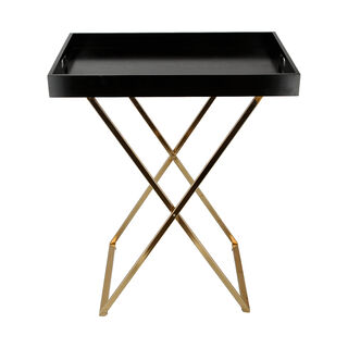 Butler Table Tray Top Gold With Black
