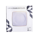 2 PCS  SQUARE UNDER A PLATE SET MALAKIT image number 1
