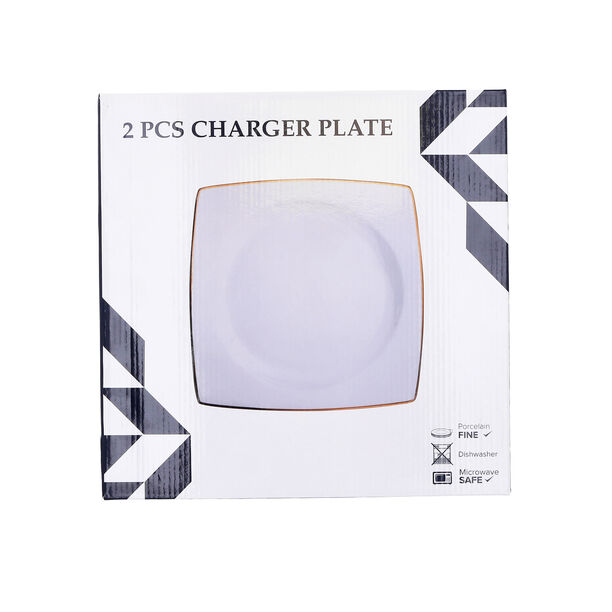 2 PCS  SQUARE UNDER A PLATE SET MALAKIT image number 1