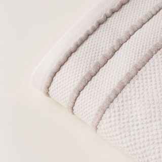 Boutique Blanche jaquard cotton hand towel, white, 100*50cm