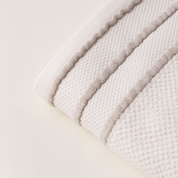 Boutique Blanche jaquard cotton hand towel, white, 100*50cm image number 1