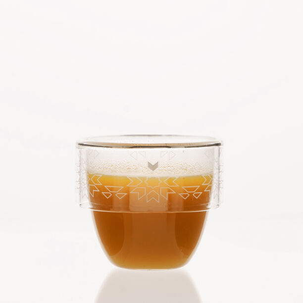 Dallaty white glass Saudi coffee cups set 6 pcs image number 2