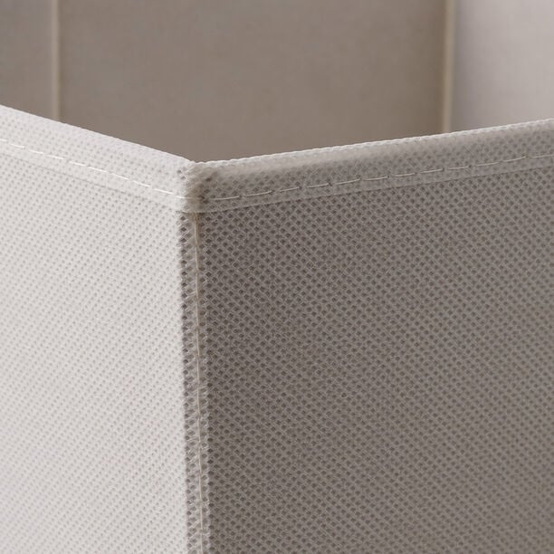 Homez Clothes Organizer Storage Box Polyester, Beige 43*28*25Cm image number 3