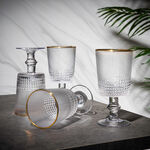 4 Pcs Juice Glass Set With Gold Rim image number 0