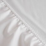 كايت مفرش سرير قطنية 300 خيط مقاس كوين 180*200سم أبيض image number 1
