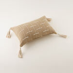 Homez Beige Geometric Line Cushion Cover, 30*45Cm image number 2
