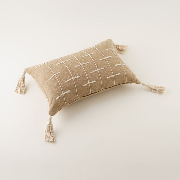 Homez Beige Geometric Line Cushion Cover, 30*45Cm image number 2