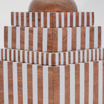 Homez Noorain Collection Decoration Item, White & Brown, 30*30*35 Cm image number 4