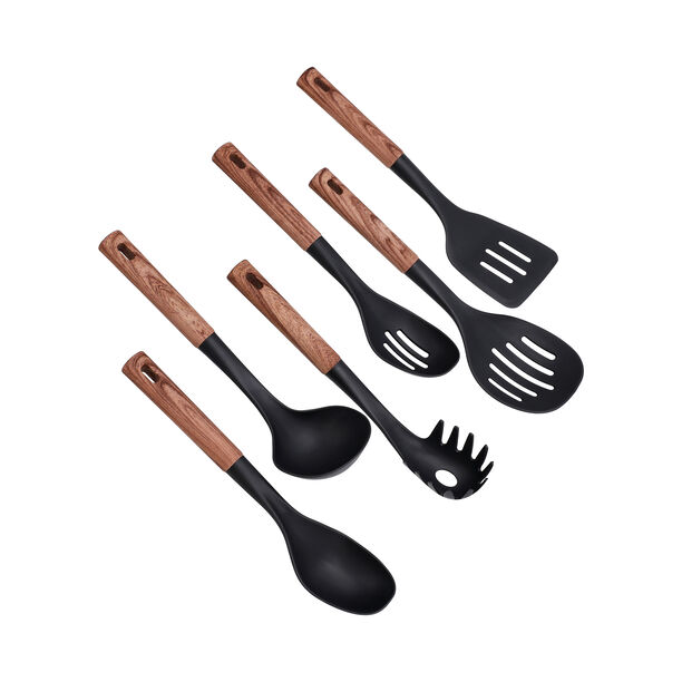 6PCS UTENSIL SET BIG HDL with ROTATING STAND NEW image number 2