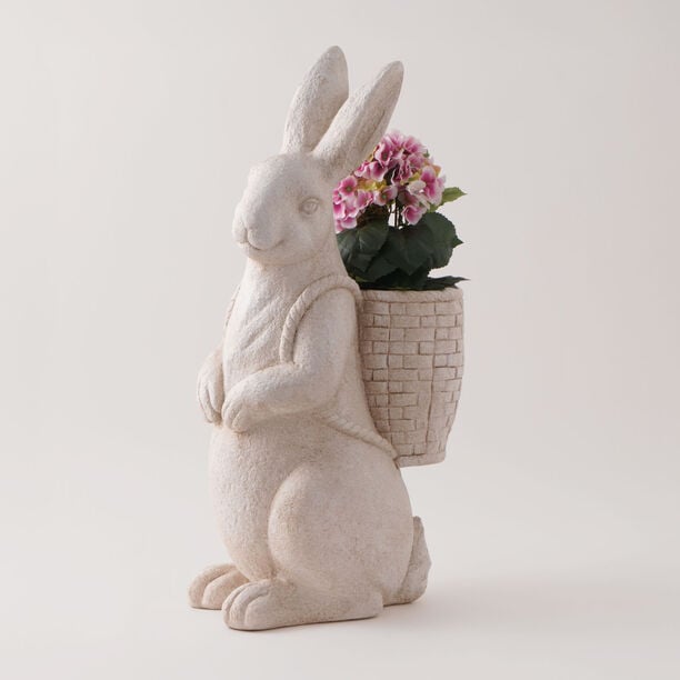 هومز ديكور حديقة على شكل ارنب لون رمادي image number 0