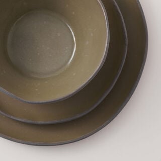 لاميسا طقم عشاء 12 قطعة من البورسلان، أخضر