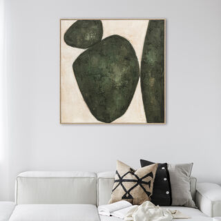 Homez wall art framed canvas wood, 100*100cm