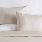 Boutique Blanche 3pcs cotton duvet cover 260*200cm 300 thread count beige image number 1